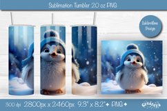 Christmas Tumbler wrap Christmas Penguin Tumbler png 20 Oz Product Image 1