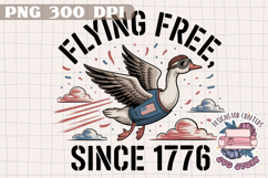 Retro Goose 4th of July PNG Sublimation - Independence Day Product Image 1