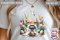 Easter Sublimation Quote Design PNG Religious Jesus Product Image 1
