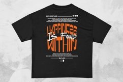 Happiness is Found Within Streetwear Typography T-shirt Product Image 1