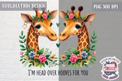 Valentine Love Animals Cute Quote Sublimation Design PNG Product Image 1