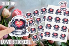 Love sticker Sheet Valentine Day Lovers Cute PNG Spice Product Image 1