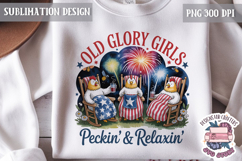 4th of July PNG Sublimation Chicken USA Patriotic Cluck Product Image 1