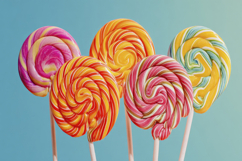 Multicolored Swirl Lollipops Background Product Image 1