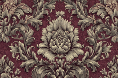 Floral Damask Pattern Background Product Image 1