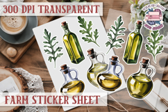 Farm sticker sheet Harvest Scrapbook PNG Vegetables Cozy Product Image 1