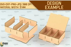 Tea Box Laser Cut. Tea Bag Holder SVG. Wooden Tea Box Laser Product Image 3