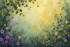 Watercolor Flower Painting Background Wallpaper Product Image 1