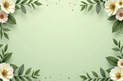 Floral and Leafy Border Background Wallpaper Product Image 1