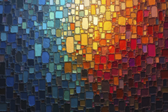 Vibrant Abstract Mosaic Stained Glass Background Wallpaper Product Image 1