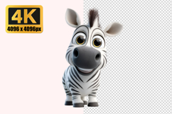 Cute Zebra Transparent PNG Product Image 1