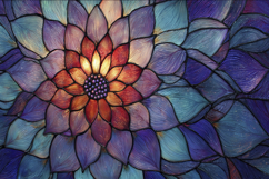 Blue and Purple Flower Pattern Background Wallpaper Product Image 1