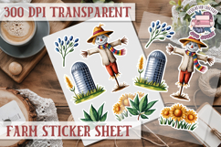 Farm sticker sheet Harvest Scrapbook PNG Vegetables Cozy Product Image 1