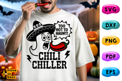 Chili Chiller Svg, Png, Funny Halloween Svg, Mexican Ghost Product Image 1