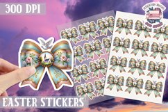 Easter Bow sticker Cute Coquette Love PNG Funny Bows Product Image 1