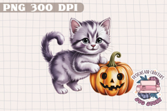 Halloween Cute Watercolor Clipart PNG Pastel Ghost Design Product Image 1