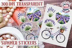 Summer sticker sheet Beach Scrapbook PNG Flowers Vibe Product Image 1