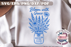 Flowers Hand drawn Quote Vintage SVG Motivational Daisy Product Image 1