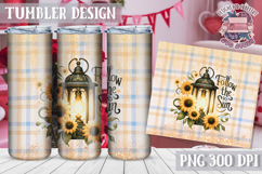 Sublimation Tumbler WRAP Vintage Quote Farm Sunflowers Product Image 1