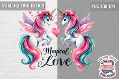 Valentine Love Animals Cute Quote Sublimation Design PNG Product Image 1