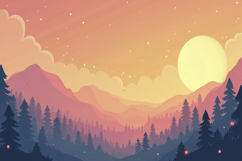 Sunset Mountain background Product Image 1