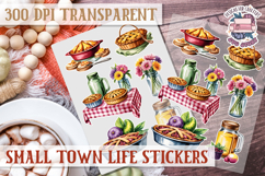Small Town LIfe sticker Scrapbook PNG Village Garden Farm Product Image 1