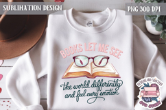 Book Lover Sublimation design Quote Bookish PNG Sign Product Image 1