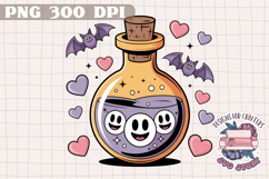 Halloween Kawaii Cute Clipart PNG Funny Ghost Design Product Image 1