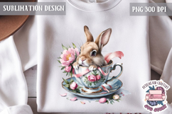 Cute Bunny and Lamb Spring Sublimation Design PNG Easter Product Image 1
