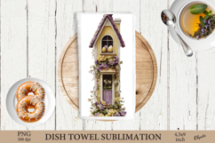 Whimsical Easter Dish Towel Sublimation PNG Product Image 1
