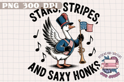 Retro Goose 4th of July PNG Sublimation - Independence Day Product Image 1