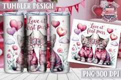 Sublimation Tumbler WRAP Love Design Quote Watercolor Animal Product Image 1