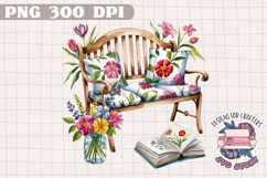 Spring Sublimation Design PNG Clipart Scrapbook Flowers Product Image 1