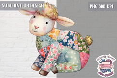Cute Patchwork Animal Sublimation Design PNG kids t-shirt Product Image 1