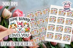 Love sticker Sheet Valentine Day Cute Animals Quote PNG Product Image 1