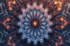 Kaleidoscopic Pattern Background Wallpaper Product Image 1