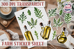 Farm sticker sheet Harvest Scrapbook PNG Vegetables Cozy Product Image 1