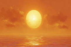 Sun and Ocean Background Wallpaper Product Image 1