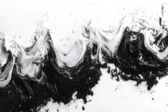 Black and White Abstract Ink Drawing of Marble Background Product Image 1