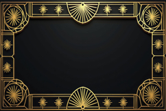 Gold Art Deco-Style Frame or Border Background Wallpaper Product Image 1