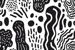 Black and White Abstract Pattern Background Wallpaper Product Image 1