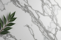 Leaves with Marble Texture Background Wallpaper Product Image 1