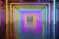 Neon Tunnel Background Wallpaper Product Image 1