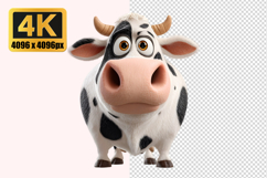 Cow with a Prominent Pink Nose Transparent PNG Product Image 1