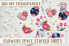 Flowers Spice sticker sheet Planets Scrapbook PNG Stars Product Image 1