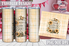 Sublimation Tumbler WRAP Vintage Quote Farm Sunflowers Product Image 1