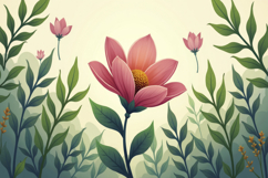 Floral With Leaves background Product Image 1