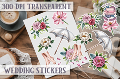 Boho sticker sheet Wedding Scrapbook PNG Love Aesthetic Product Image 1