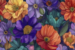 Colorful Floral Pattern Background Product Image 1
