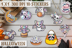 Halloween sticker Kawaii PNG pastel holographic foil Product Image 1